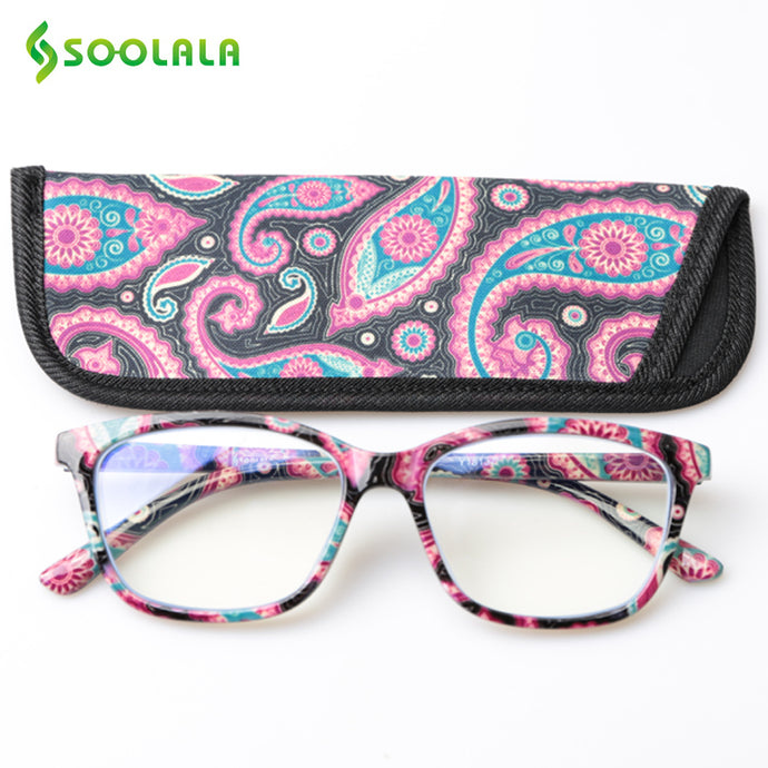 Printed Anti Blue Light Blocking Filter Glasses Women Eye Protection - Scopid