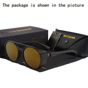 Retro Round Polarized Sunglasses Steampunk Designer Glasses Oculos UV protectition - Scopid